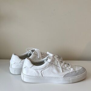 Reiss Men's Ashley Leather Low Top Trainers White M89-602 Size 10 EUC
